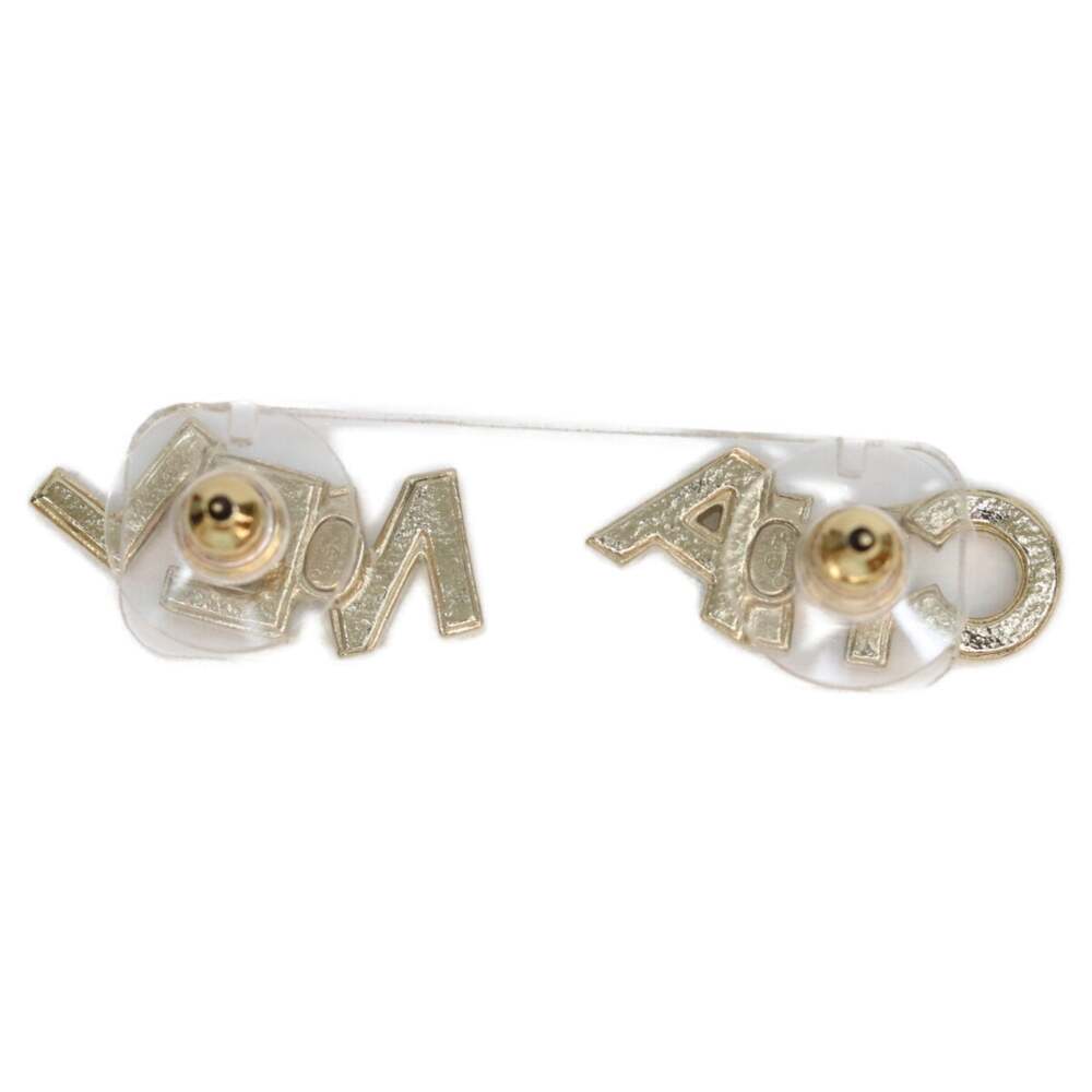 Chanel Earrings Rhinestone Gold-Tone #243974C12B - Picture 3 of 5
